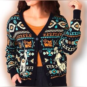 Disney The Emperor's New Groove Kuzco Llama Pattern Women's Cardigan